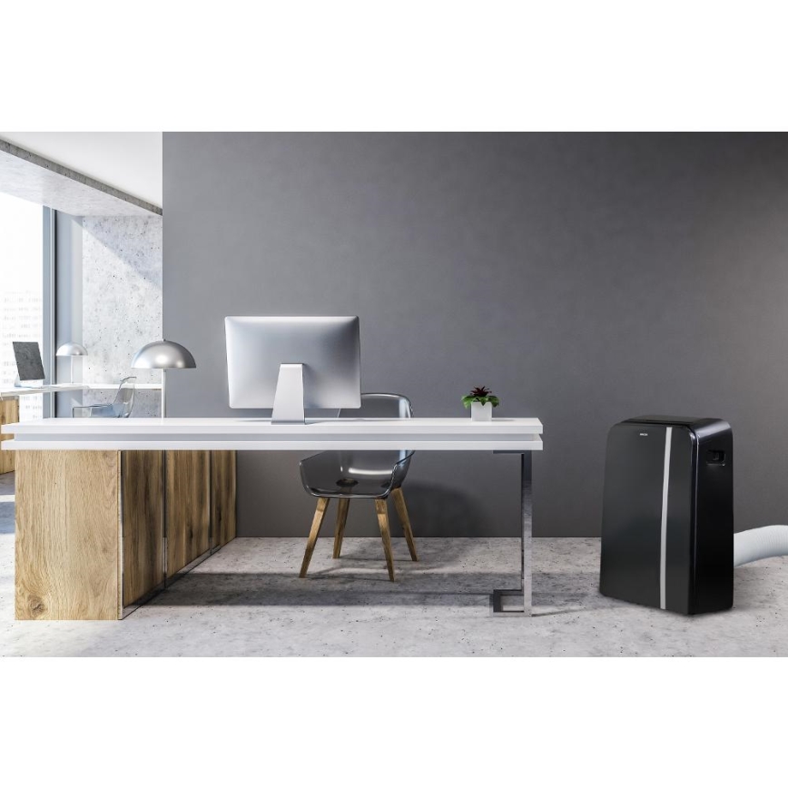 Sencor - Älykäs mobiili ilmastointilaite 3in1 sisältäen täydelliset lisävarusteet 1450W/230V 12000 BTU Wi-Fi musta + kauko-ohjaus