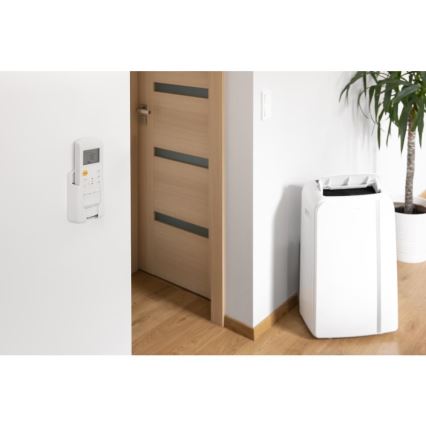 Sencor - Älykäs mobiili ilmastointilaite 3in1 sisältäen täydelliset lisävarusteet 1450W/230V 12000 BTU Wi-Fi valkoinen + kauko-ohjaus