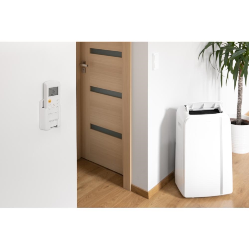 Sencor - Älykäs mobiili ilmastointilaite 3in1 sisältäen täydelliset lisävarusteet 1450W/230V 12000 BTU Wi-Fi valkoinen + kauko-ohjaus