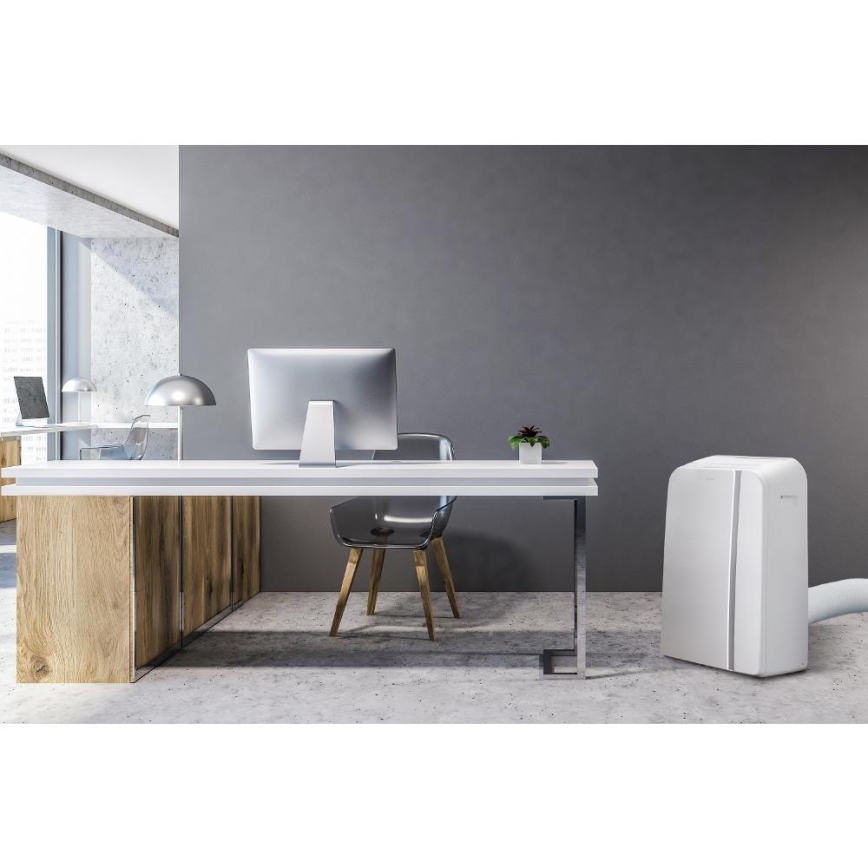 Sencor - Älykäs mobiili ilmastointilaite 3in1 sisältäen täydelliset lisävarusteet 1450W/230V 12000 BTU Wi-Fi valkoinen + kauko-ohjaus