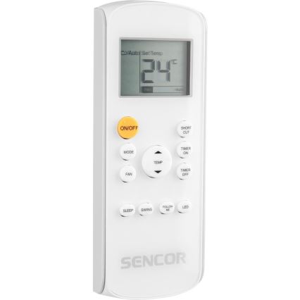 Sencor - Älykäs mobiili ilmastointilaite 3in1 sisältäen täydelliset lisävarusteet 1450W/230V 12000 BTU Wi-Fi valkoinen + kauko-ohjaus