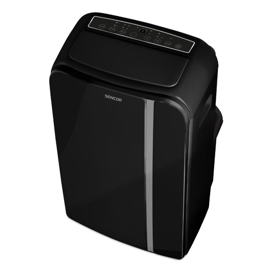 Sencor - Älykäs mobiili ilmastointilaite 3in1 sisältäen täydelliset lisävarusteet 1450W/230V 12000 BTU Wi-Fi musta + kauko-ohjaus