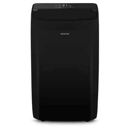 Sencor - Älykäs mobiililaitteinen ilmastointilaite 4-in-1 täydellisellä lisävarustepaketilla 900W/230V 9000 BTU Wi-Fi musta + kaukosäädin
