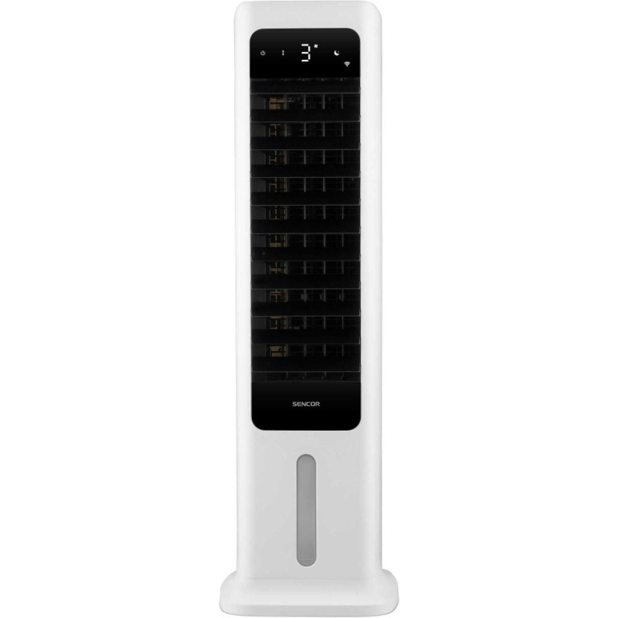 Sencor - Älykäs mobiilli-ilmajäähdytin 60W/230V Wi-Fi valkoinen + kauko-ohjaus