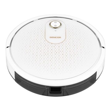 Sencor - Älykäs robottipölynimuri mopilla 2in1 28W/2600 mAh Wi-Fi valkoinen + kauko-ohjaus
