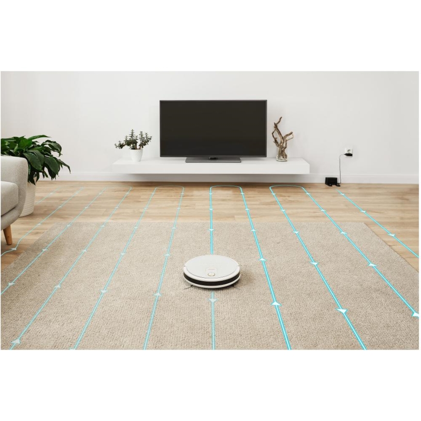 Sencor - Älykäs robottipölynimuri mopilla 2in1 28W/2600 mAh Wi-Fi valkoinen + kauko-ohjaus