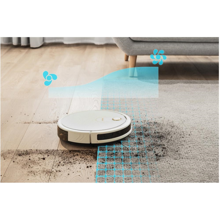 Sencor - Älykäs robottipölynimuri mopilla 2in1 28W/2600 mAh Wi-Fi valkoinen + kauko-ohjaus