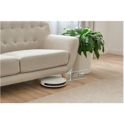 Sencor - Älykäs robottipölynimuri mopilla 2in1 28W/2600 mAh Wi-Fi valkoinen + kauko-ohjaus