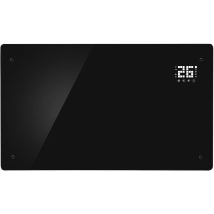 Sencor - Älykäs sähköinen suoralämmitin/konvektori 2000W/230V IP24 Wi-Fi musta + kaukosäädin