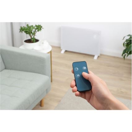 Sencor - Älykäs sähköinen suoralämmitin/konvektori 2000 W/230 V IP24 Wi-Fi valkoinen + kauko-ohjain