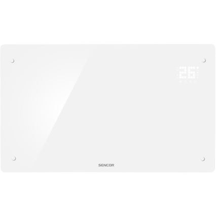 Sencor - Älykäs sähköinen suoralämmitin/konvektori 2000 W/230 V IP24 Wi-Fi valkoinen + kauko-ohjain