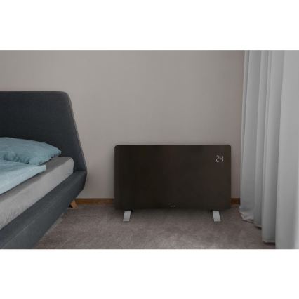 Sencor - Älykäs sähköinen suoralämmitin/konvektori 1200/2400W/230V IP24 Wi-Fi musta