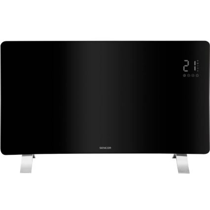 Sencor - Älykäs sähköinen suoralämmitin/konvektori 1200/2400W/230V IP24 Wi-Fi musta