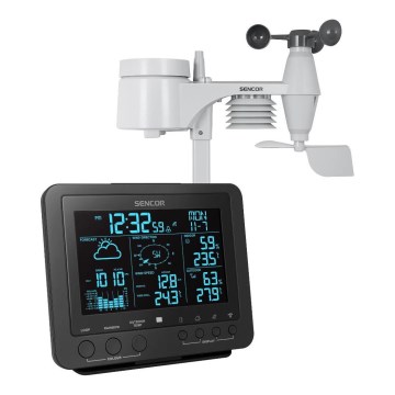 Sencor - Ammattimainen sääasema värikkäällä LCD-näytöllä 1xCR2032