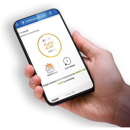 Sencor - Ammattimainen sääasema värillisellä LCD-näytöllä 1xCR2032 Wi-Fi