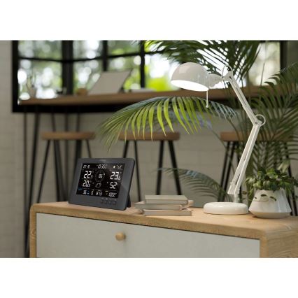 Sencor - Ammattimainen sääasema värikkäällä LCD-näytöllä ja Herätyskello 5V/1xCR2032 + 3xAA