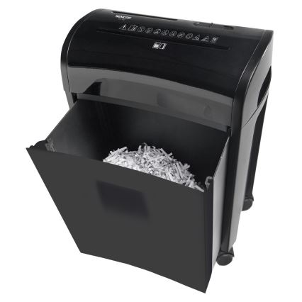 Sencor - CD- ja paperisilppuri A4 tilavuus 14 l 230V musta