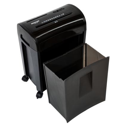 Sencor - CD- ja paperisilppuri A4 tilavuus 14 l 230V musta