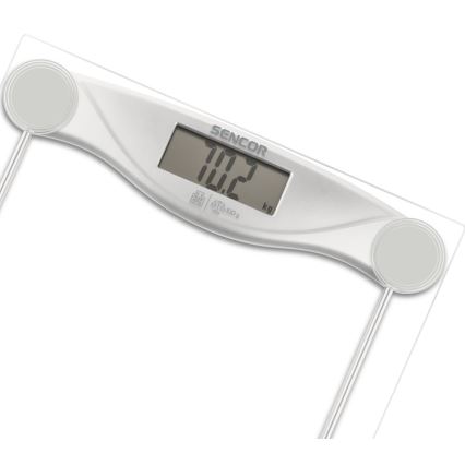 Sencor - Digitaalinen henkilövaaka LCD-näytöllä 1xCR2032