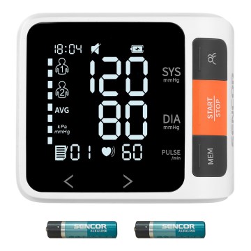 Sencor - Digitaalinen verenpainemittari 2xAAA