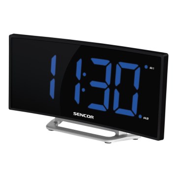 Sencor - Herätyskello LED-näytöllä 1,5W/1xCR2032/5V musta