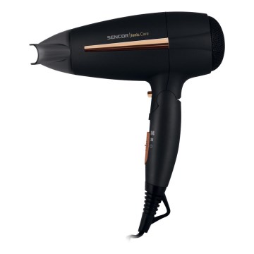 Sencor - Hiustenkuivaaja 2000W/230V musta/kulta