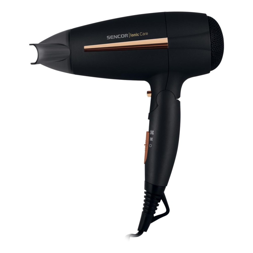 Sencor - Hiustenkuivaaja 2000W/230V musta/kulta
