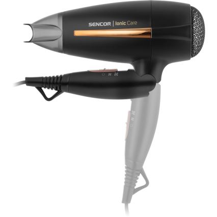 Sencor - Hiustenkuivaaja 2000W/230V musta/kulta
