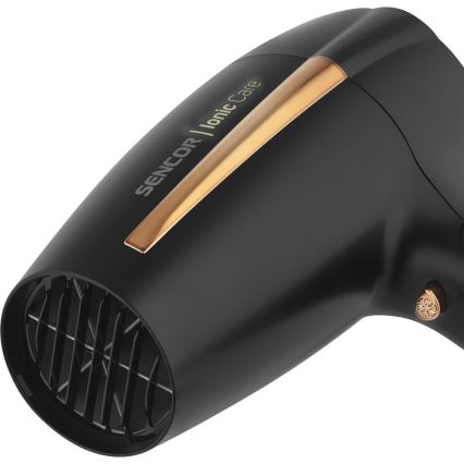 Sencor - Hiustenkuivaaja 2000W/230V musta/kulta