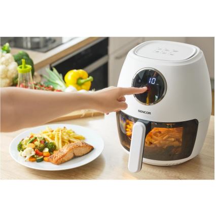 Sencor - Ilmafriteerauskeitin 3,5 l 1300W/230V valkoinen