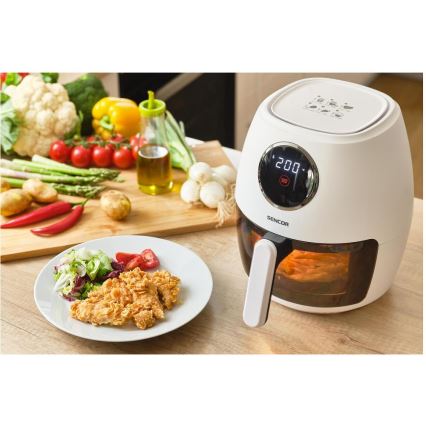Sencor - Ilmafriteerauskeitin 3,5 l 1300W/230V valkoinen