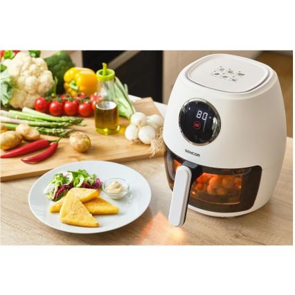 Sencor - Ilmafriteerauskeitin 3,5 l 1300W/230V valkoinen