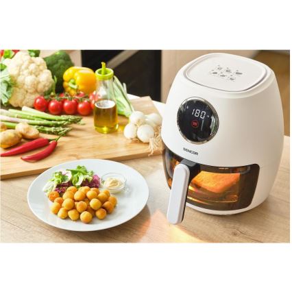 Sencor - Ilmafriteerauskeitin 3,5 l 1300W/230V valkoinen