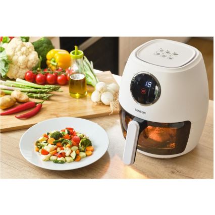 Sencor - Ilmafriteerauskeitin 3,5 l 1300W/230V valkoinen