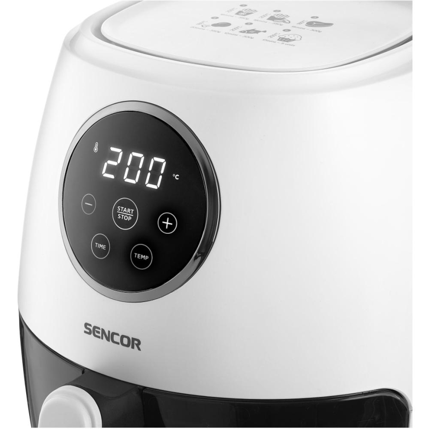 Sencor - Ilmafriteerauskeitin 3,5 l 1300W/230V valkoinen
