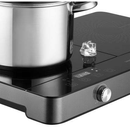Sencor - Kaksialueinen induktioliesi LCD-näytöllä 3400W/230V