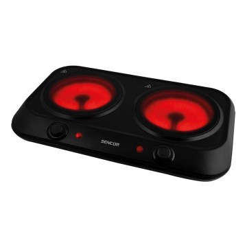 Sencor - Kaksoislasikeraaminen liesi 2400W/230V
