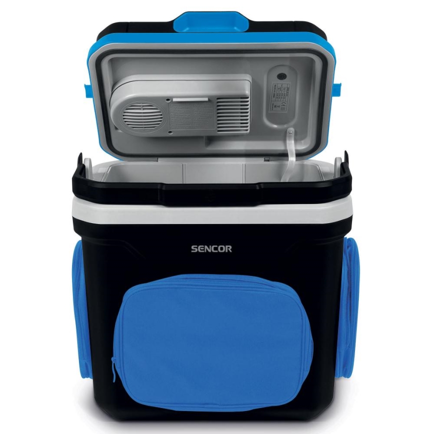 Sencor - kannettava jääkaappi autoon 24 l 60W/12V/230V musta/sininen