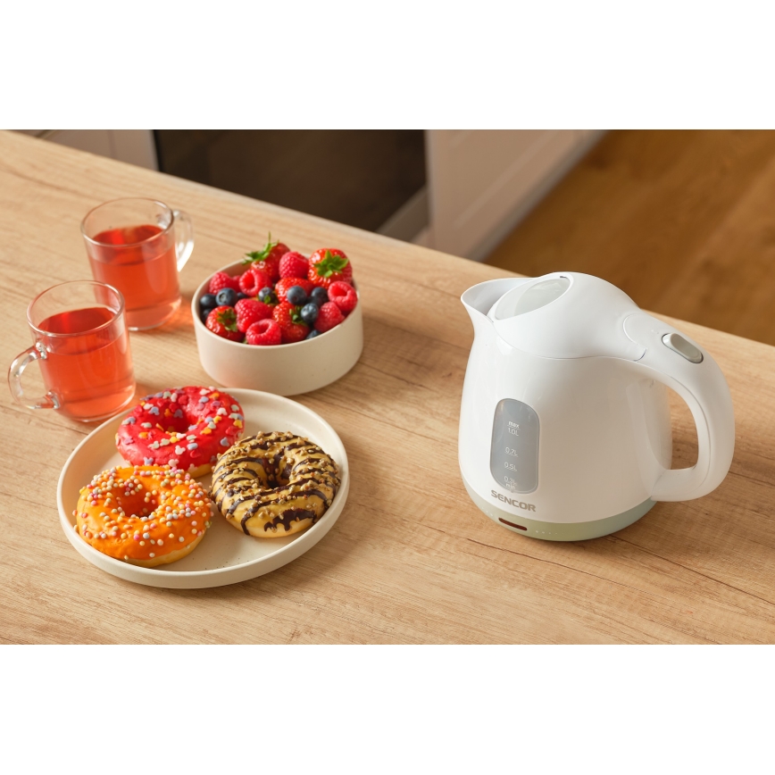 Sencor - Kattila 1 l 1100W/230V valkoinen/beige
