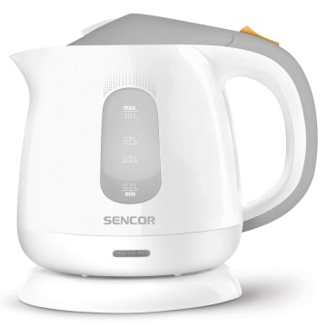 Sencor - Kattila 1 l 1100W/230V valkoinen/harmaa