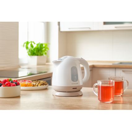 Sencor - Kattila 1 l 1100W/230V valkoinen/vaaleanpunainen