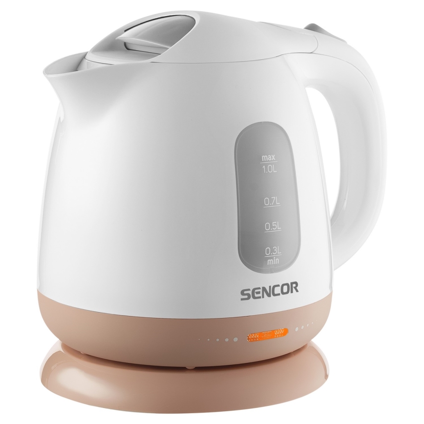 Sencor - Kattila 1 l 1100W/230V valkoinen/vaaleanpunainen