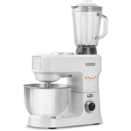 Sencor - Keittiörobotti ruostumattomasta teräksestä valmistetun kulhon kanssa 1000W/230V valkoinen