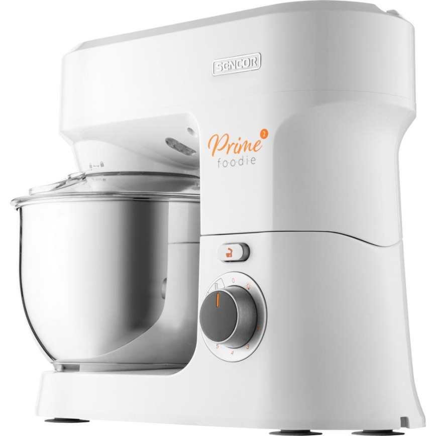 Sencor - Keittiörobotti ruostumattomasta teräksestä valmistetun kulhon kanssa 1000W/230V valkoinen