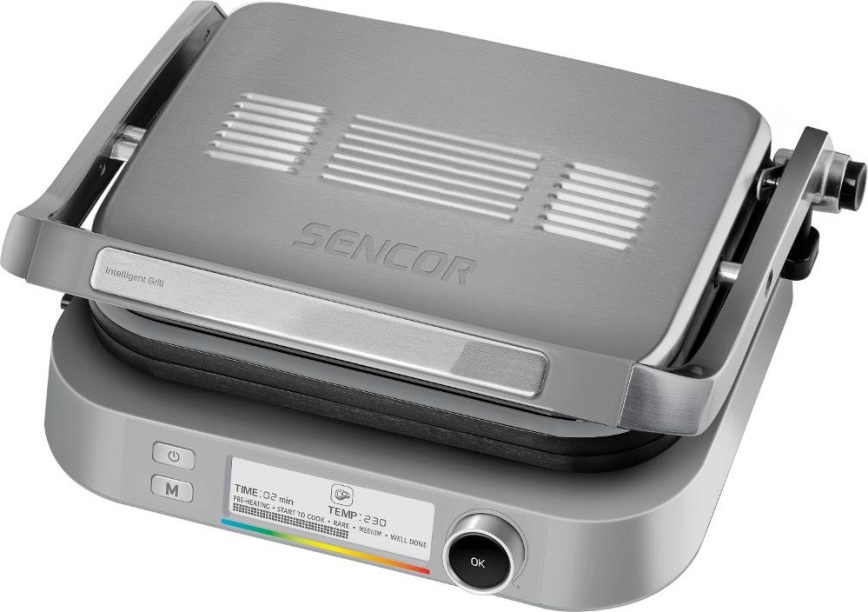 Sencor - Kontaktigrilli 2100W/230V mattakromi