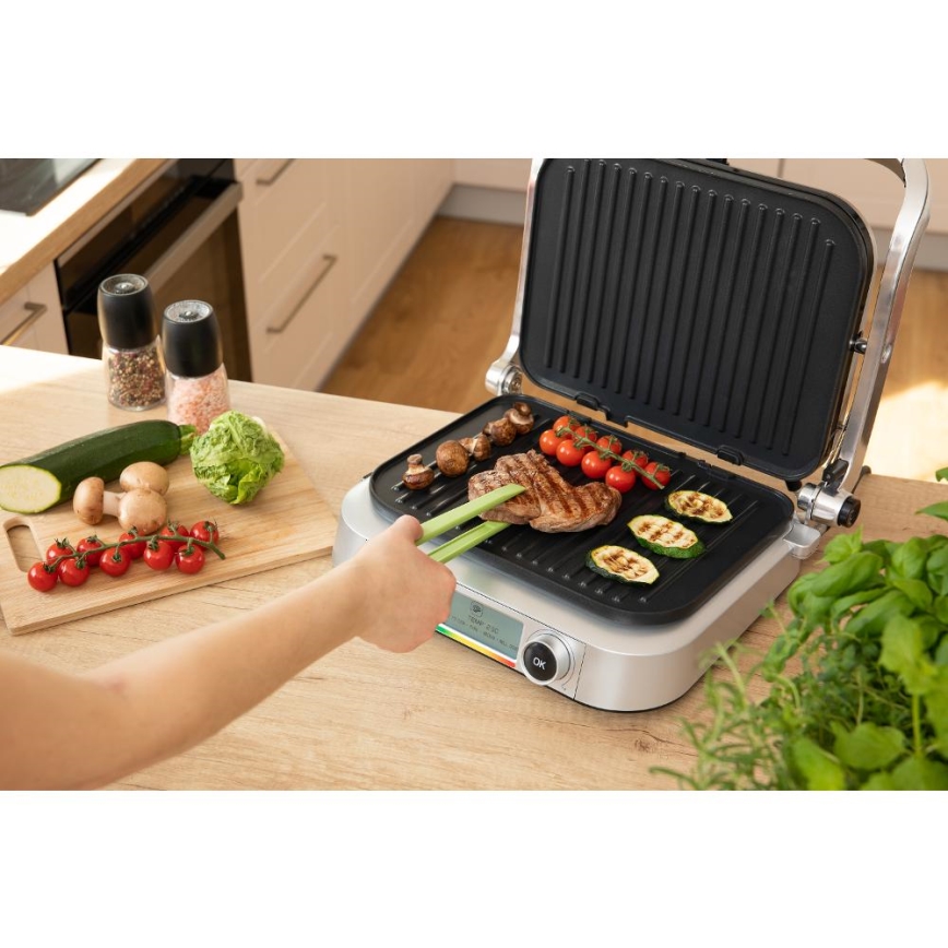 Sencor - Kontaktigrilli 2100W/230V mattakromi