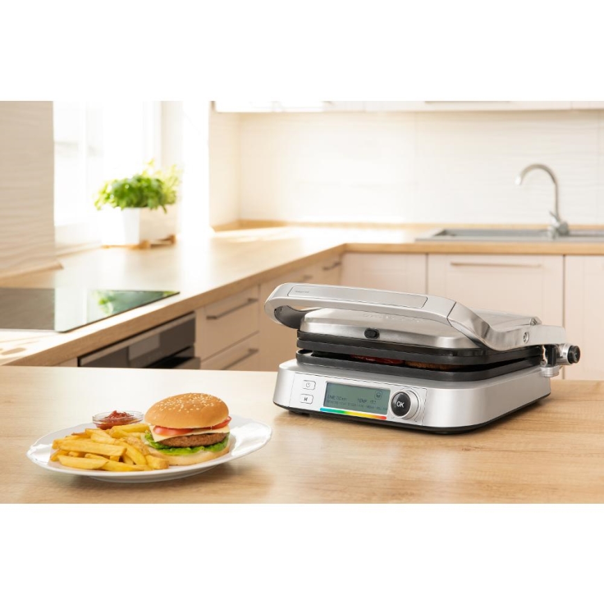 Sencor - Kontaktigrilli 2100W/230V mattakromi