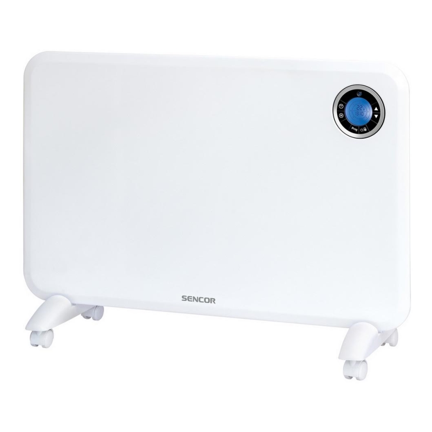 Sencor - Konvektiolämmitin LCD-näytöllä ja termostaatilla 750W/1500W/230V IP24