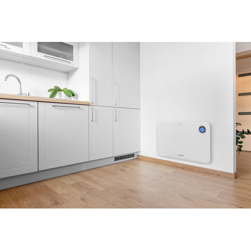Sencor - Konvektiolämmitin LCD-näytöllä ja termostaatilla 750W/1500W/230V IP24