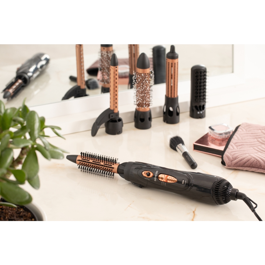 Sencor - Kuumailmakiharrin lisäosilla 1000W/230V